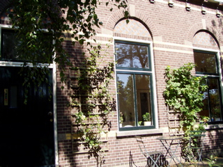 front of monument house in Utrecht