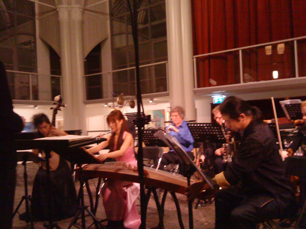 Chinese musicians with Nieuwe Ensemble at Amstelkerk, Jan 2010