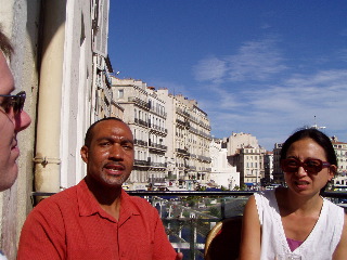 drinks at the Vieux Port Marseille, Aug 2006