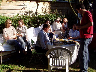 Making sushi in the gardens